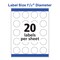 Avery Print-to-the-Edge Round Labels, Sure Feed Technology, Permanent Adhesive, 1-1/2", 400 Labels (8293)